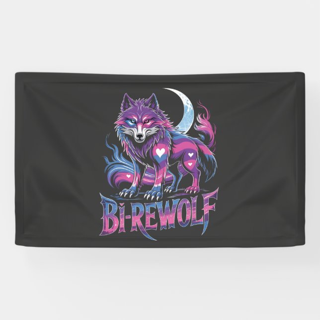 Dire Wolf Birewolf Bisexual LGBT Banner (Horizontal)