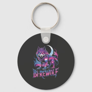 Dire Wolf Birewolf Bisexual LGBT Key Ring