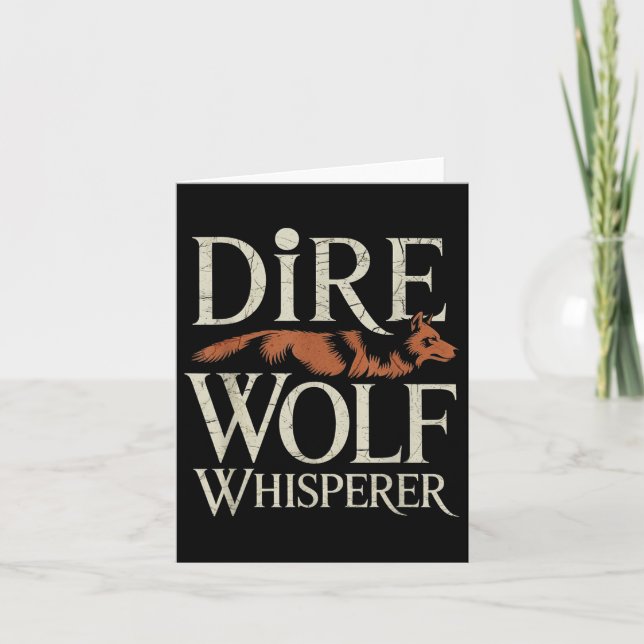 Dire Wolf Whisperer Grunge  Card (Front)