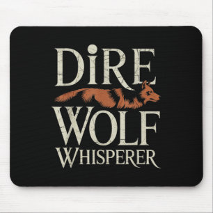 Dire Wolf Whisperer Grunge  Mouse Pad