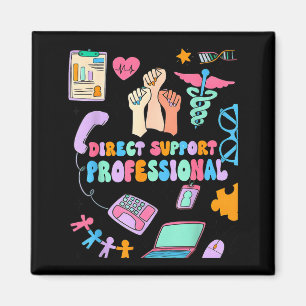 Direct Suprt Professional Social Worker Retro Soci Magnet
