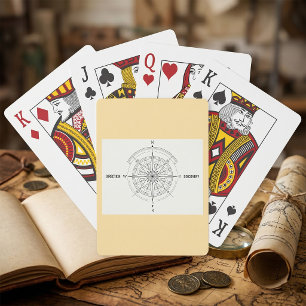 Direction Discovery Nautical Compass Rose Playing Cards