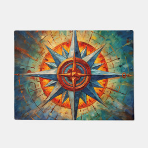 Direction in Chaos (Compass Rose) Doormat