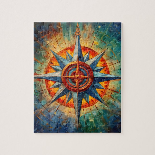 Direction in Chaos (Compass Rose) Jigsaw Puzzle (Vertical)