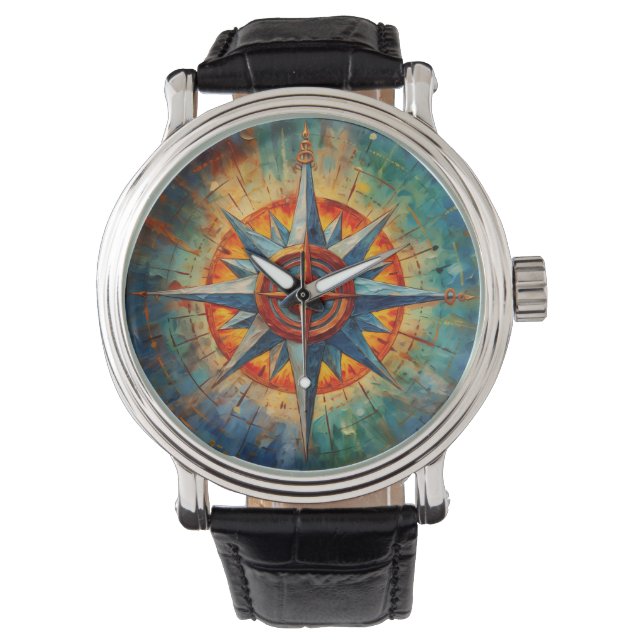 Direction in Chaos (Compass Rose) Watch (Front)