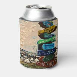 "Direction Marker on Kelley's Island" Can Cooler