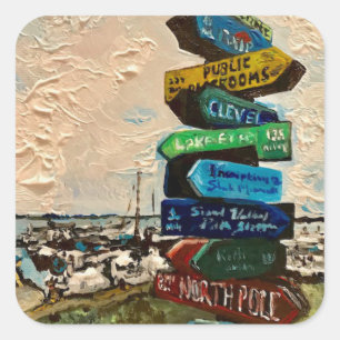 "Direction Marker on Kelley's Island" Sticker