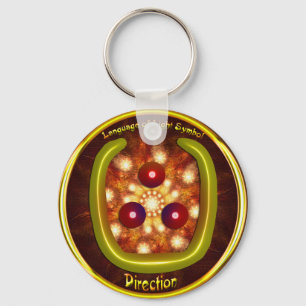 Direction Symbol Art  Key Ring