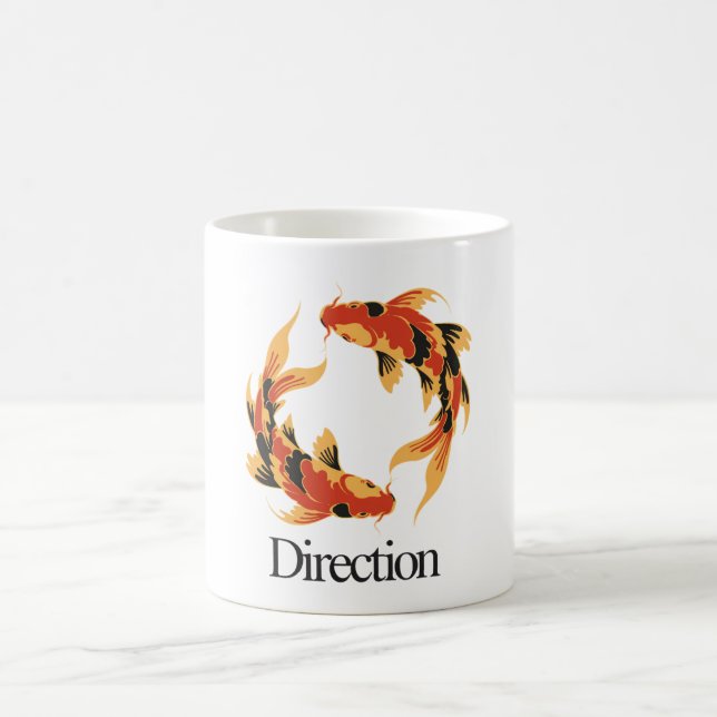 Direction – Timeless Koi Symbol of Clarity, Growth Coffee Mug (Center)