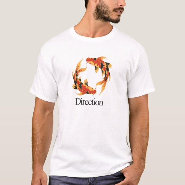 Direction – Timeless Koi Symbol of Clarity, Growth T-Shirt (Front)