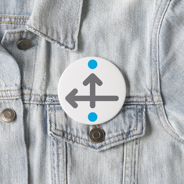 Directional Arrow Modern Minimalist Geometric  7.5 Cm Round Badge (Creator Uploaded)