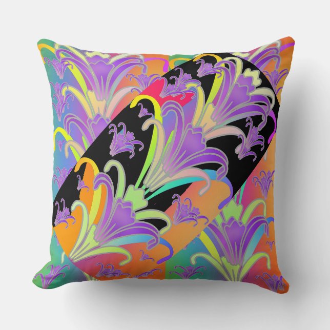 Directional Lilies  Cushion (Front)