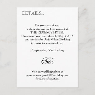 Directions and Details Insert Card