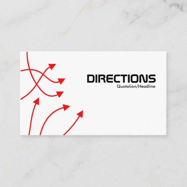 Directions - Black/White Enclosure Card (Front)