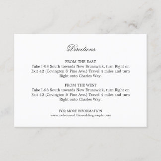 Directions Card - THE BEST Suite