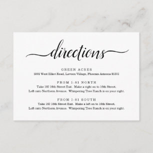 Directions Enclosure Card - Simple