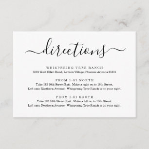 Directions Enclosure Card - Simple