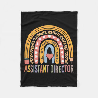 Director 100th Day Of School Assistant Manager  Fleece Blanket