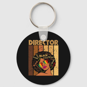 Director Afro African American Women Black History Key Ring