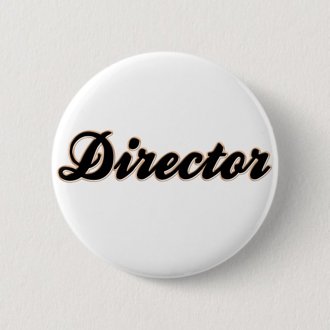 Director Baseball Style 6 Cm Round Badge (Front)