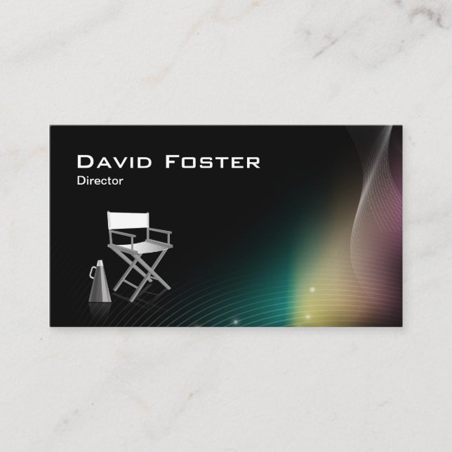 Director in film television theatrical production business card (Front)