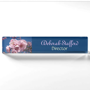 Director manager Desk Nameplates Spring blossoms