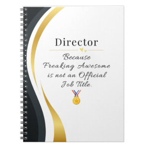 Director Notebook - Funny Job Title Gift