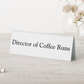 Director of Coffee Runs Funny Office White