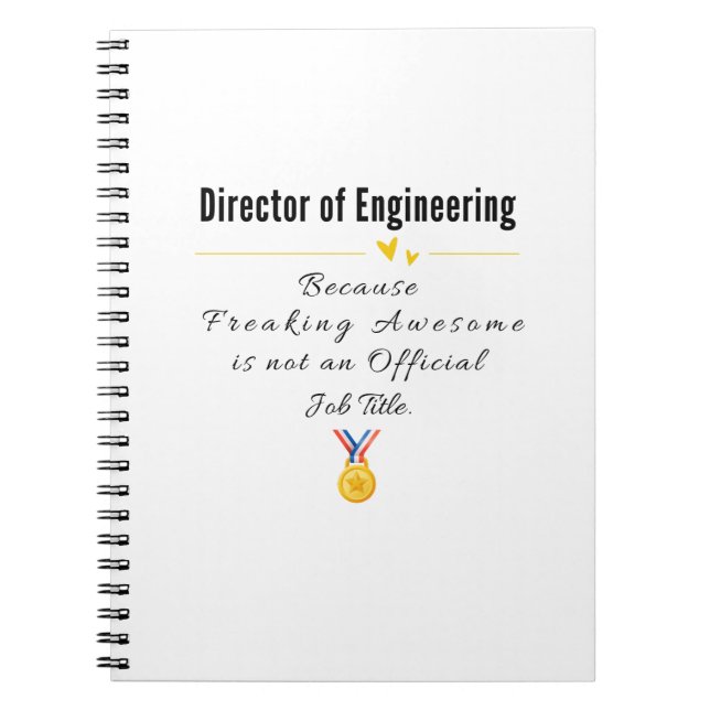 Director of Engineering Notebook (Front)