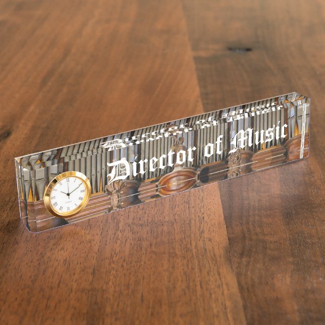 Director of Music with clock Nameplate (Side)