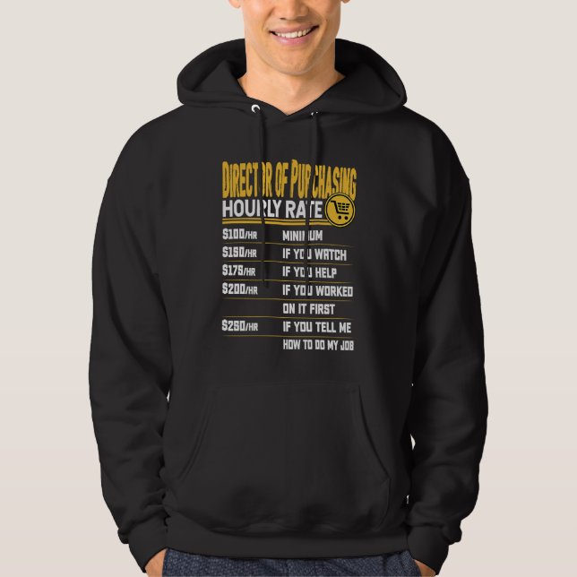 Director of Purchasing Hourly Rate  Purchasing Dir Hoodie (Front)