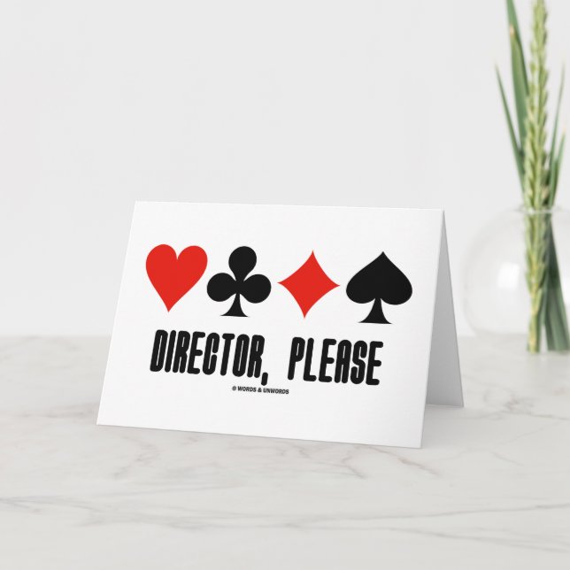 Director, Please (Four Card Suits Bridge Game) (Front)