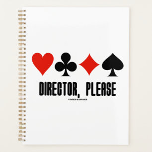 Director, Please Four Card Suits Bridge Game Planner