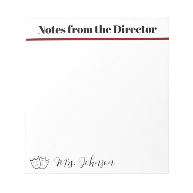 Director's Notes (Front)