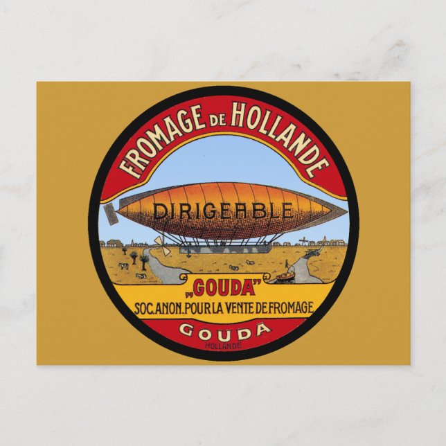 Dirigeable Holland Cheese Postcard (Front)