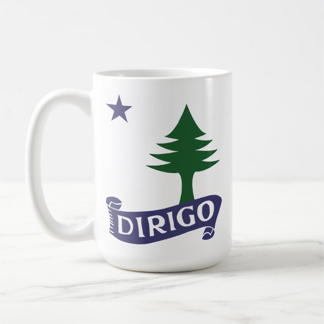 Dirigo / 1901 Maine Flag Coffee Mug (Left)