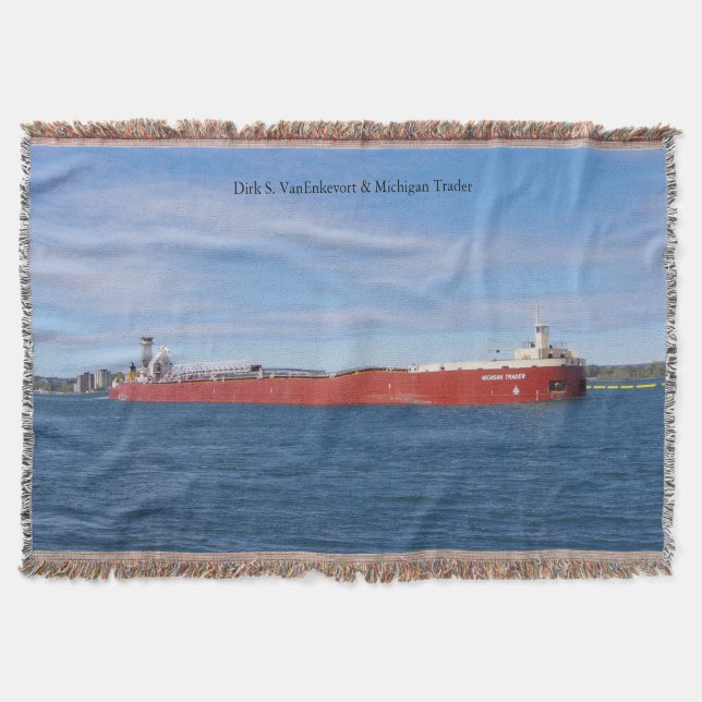Dirk S. VanEnkevort & Michigan Trader  Throw Blanket (Front)