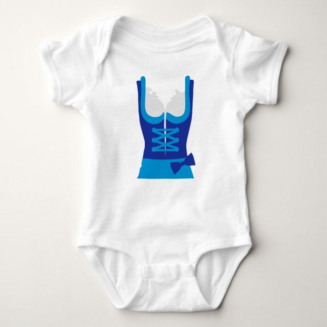 Dirndl Oktoberfest Dress Baby Bodysuit (Front)