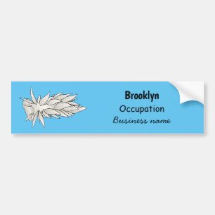 Dirona albolineata nudibranch cartoon illustration bumper sticker