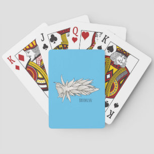 Dirona albolineata nudibranch cartoon illustration playing cards