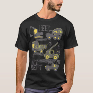 Dirt Alert Excavator Driver Backhoe Construction T T-Shirt