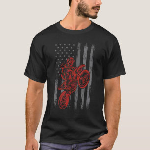 Dirt Bike 4th Of July Boys Moto Biker Men Kids T-Shirt