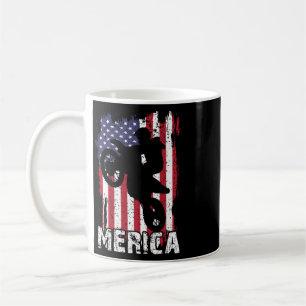 Dirt Bike American Flag Merica Motocross 4th Of Ju Coffee Mug