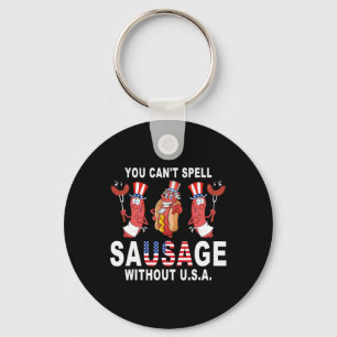 Dirt Bike American Flag Motocross Biker 4th Of Jul Key Ring
