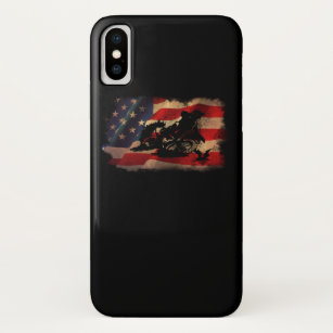 Dirt Bike American Flag Motocross Biker Case-Mate iPhone Case