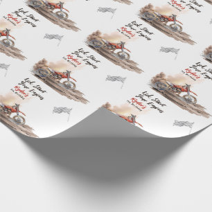 Dirt Bike Any Age Birthday Wrapping Paper