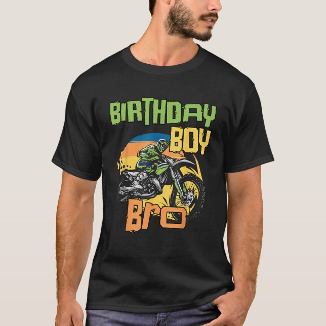Dirt Bike Birthday Brother Party Motocross MX Birt T-Shirt (Front)