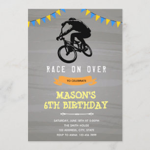 Dirt bike birthday invitation