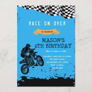 Dirt bike birthday invitation