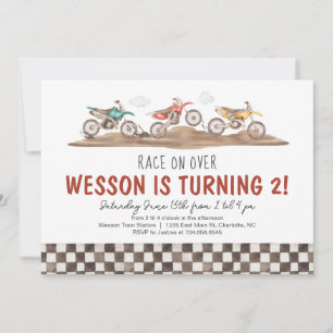 Dirt Bike Birthday Invitation
